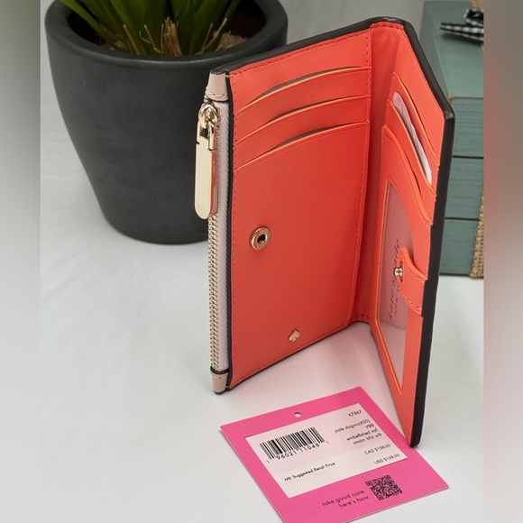 Kate Spade Grapefruit Embellished Small Slim Bifold Wallet - Picture 6 of 6